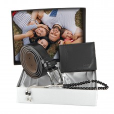 Forentina Kişiye Özel Fotoğraflı Siyah Kemer Cüzdan Tesbih Set PS1402