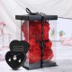 Forentina İnci Modeli Kolye Küpe Set Teddy Bear Kırmızı Güllü PS1770