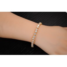 Forentina Zirkon Taşlı 14gp Altın Kaplama Bayan Bileklik PS0514