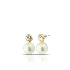 Forentina Altın Kaplama İnci Kolye Küpe-Kırmızı Kadife Güllü Ayıcıklı Hediye Set PS3993