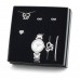 Forentina Gümüş Kaplama Çift Kalp Kolye Küpe Bileklik Yüzük Saat Öğretmenler Günü Hediye Set PS3209