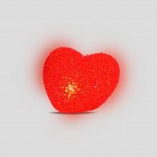 Forentina Kırmızı Taşlı Çiçek Kolye Küpe Yüzük Takı Saat - Led Kalpli Lamba Hediye Set PS302000TR