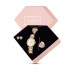 Forentina Rose Kalpli Kolye Küpe Bileklik  Saat - Hediye Set PS1746