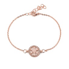 Forentina Rose Kar Tanesi Kolye Küpe Bileklik Saat - Hediye Set PS1889