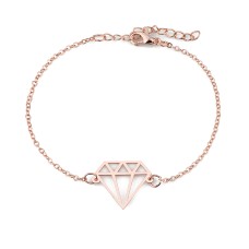 Forentina Rose Elmas Modeli Kolye Küpe Bileklik Saat - Hediye Set PS1895