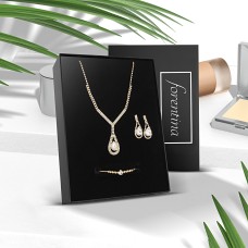 Forentina Altın Kaplama Zİrkon Taşlı Düğün Takı Seti PS2560