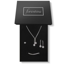 Forentina Gümüş Kaplama Zirkon Taşlı Takı Seti PS2564