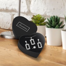 Forentina Baget Taşlı Kolye Küpe Yüzük Takı Seti PS2709