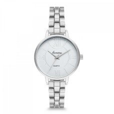 Forentina Gümüş Kaplama İnci Takı Seti Metal Kol Saati Hediye Set PS2966