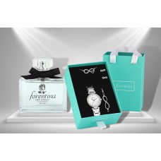 Forentina Gümüş Kaplama Sonsuzluk Takı & Parfüm Hediye Set PS3010