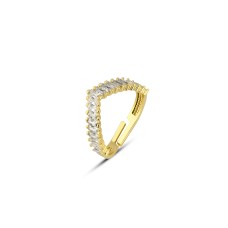 Forentina Altın Kaplama Baget Kolye Bileklik Yüzük Takı Seti PS3188