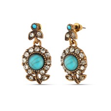 Forentina Bayan Otantik Papatya Kolye Küpe Takı Seti PS3713