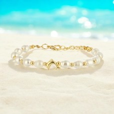 Forentina Altın Kaplama İncili Yunus Bileklik PS3755