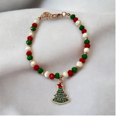 Forentina Bayan Çam Ağacı Figürlü Yılbaşı Bilekliği PS3902