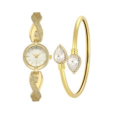 Forentina Gold Metal Bayan Kol Saati-Damla Model Kelepçe Bileklik PS4125