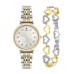 Forentina Çift Renk Bayan Kol Saati-Çift Renkli Kalpli Bileklik Set PS4139