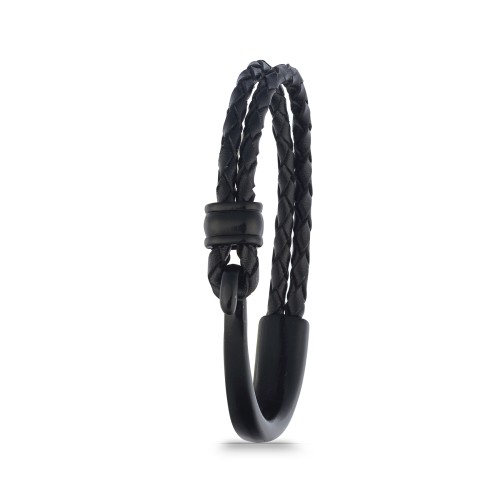 Forentina Erkek Siyah Deri Bileklik PS4153 Forentina Erkek Siyah Deri Bileklik PS4153