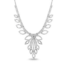 Forentina Bayan Gümüş Kaplama Taşlı Düğün Seti PS4155