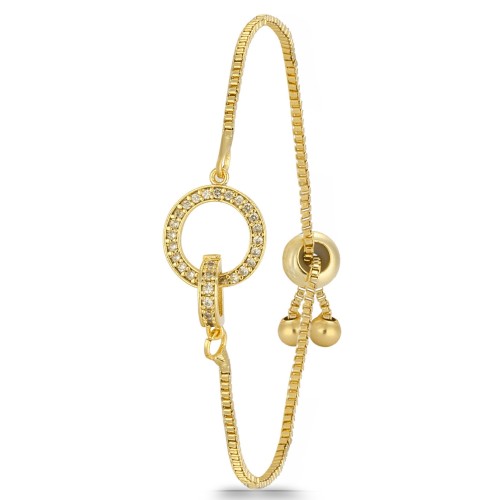 Forentina Bayan Gold Renk Asansörlü Halka Bileklik PS4176