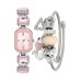 Forentina Pembe Taşlı Bayan Kol Saati-Pembe Balıklı Charm Bileklik Set PS4200 Forentina Pembe Taşlı Bayan Kol Saati-Pembe Balıklı Charm Bileklik Set PS4200